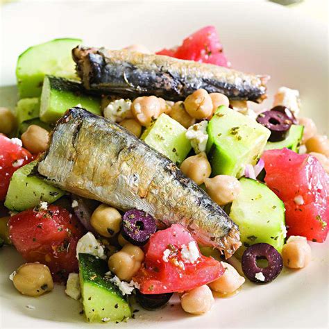 Greek Salad with Sardines