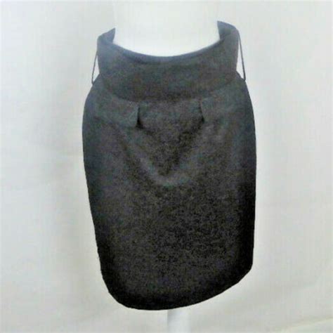 Worthington | Skirts | Worthington Black Textured Belted Straight Skirt ...