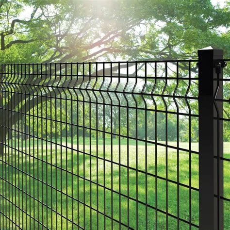 Ironcraft (Actual: 4-ft x 5.9-ft) Euro Black Powder-Coated Steel Post-and-rail Decorative Metal ...