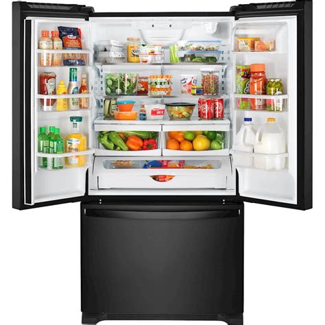 Customer Reviews: Whirlpool 25.2 Cu. Ft. French Door Refrigerator Black ...