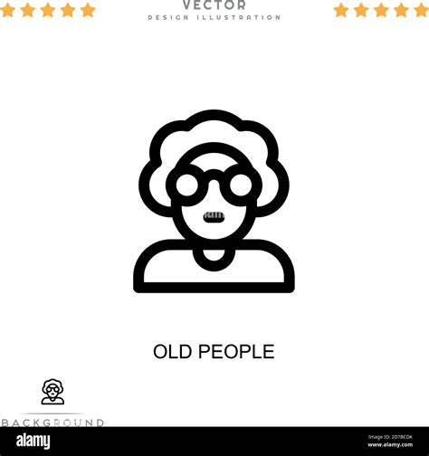 Old people icon. Simple element from digital disruption collection. Line Old people icon for ...