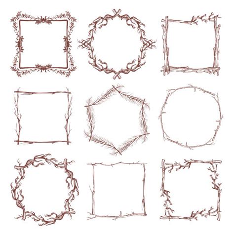 Twig Border Illustrations, Royalty-Free Vector Graphics & Clip Art - iStock