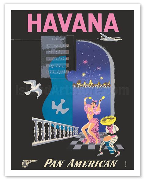 Fine Art Prints & Posters - Havana, Cuba - Pan American World Airways - Cuban Rumba Dancer - c ...