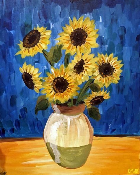 Van Gogh Sunflowers - Paint & Sip Studio New York