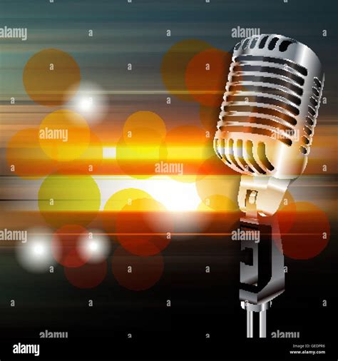 abstract music blur background with retro microphone Stock Vector Image & Art - Alamy