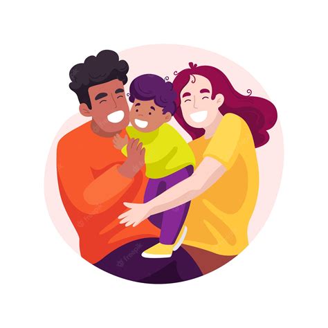 Premium Vector | Family hugs isolated cartoon vector illustration