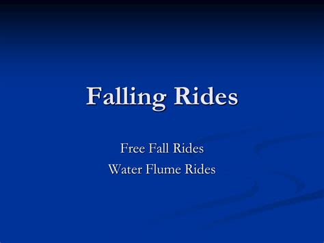 Free Fall Ride Physics