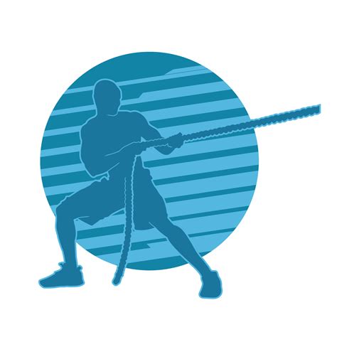 tug of war athlete isolated vector silhouette 16211690 Vector Art at ...