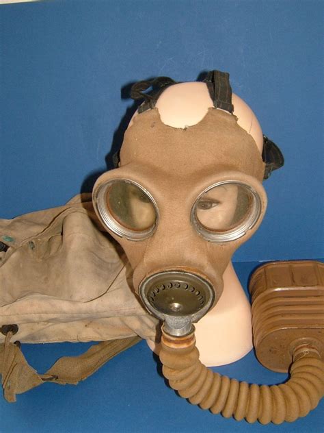 1939 WWII British Army Gas Mask & Canister in the Original Cloth Bag. $125.00, via Etsy. | Gas ...