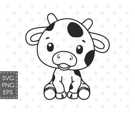 Cow SVG For Kids, Cute Animals Clipart, 300 DPI – MasterBundles