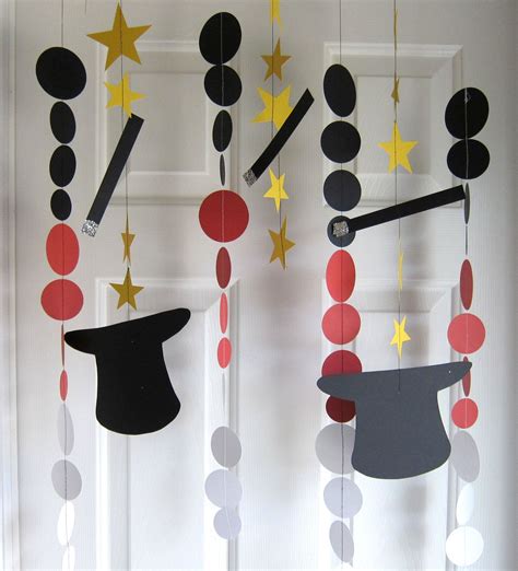 Paper Garland Decorations Magic Party Magic Hats by SuzyIsAnArtist. $19.00 | Magic party, Magic ...