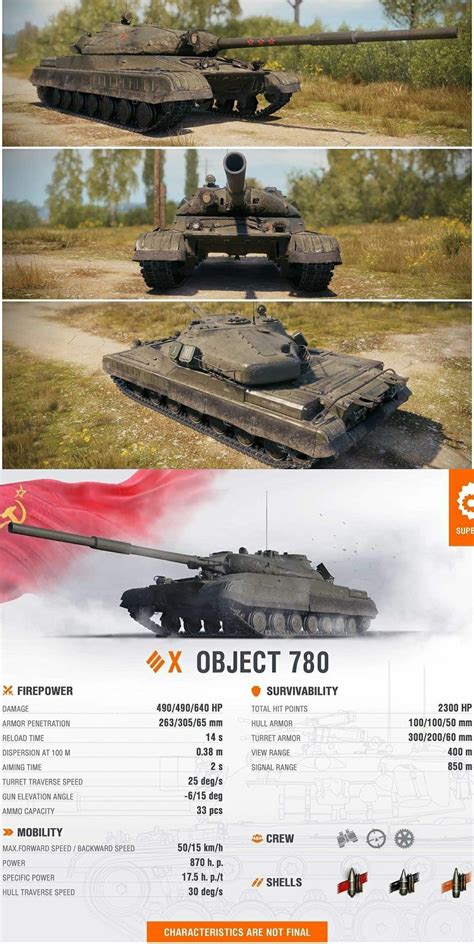 Obj. 780 on supertest. History: 3D model built. : r/WorldofTanks