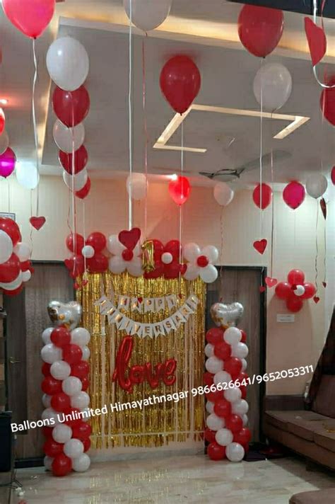 Anniversary Balloon Decoration | Simple birthday decorations, Wedding anniversary decorations ...