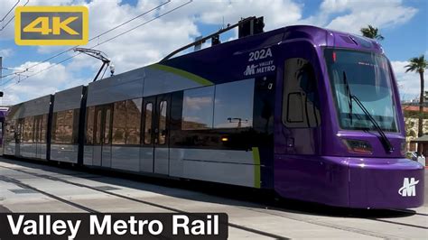 Phoenix Valley Metro Rail, Siemens S700 LRV, Mesa to Downtown Phoenix ...