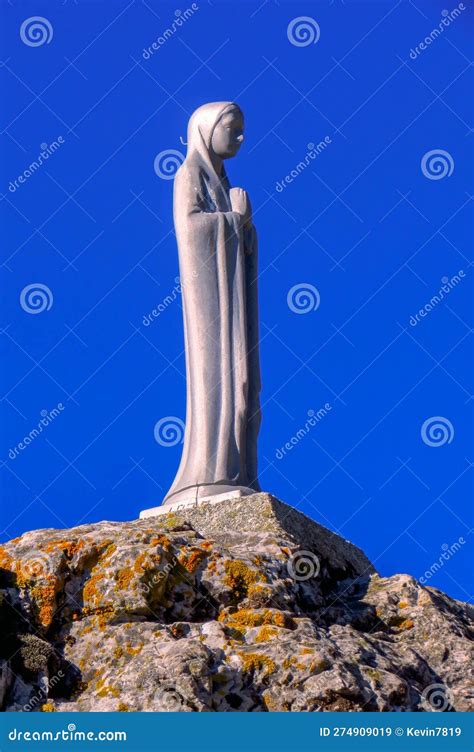 A Statue of the Madonna on the Mountain Stock Image - Image of outside, park: 274909019