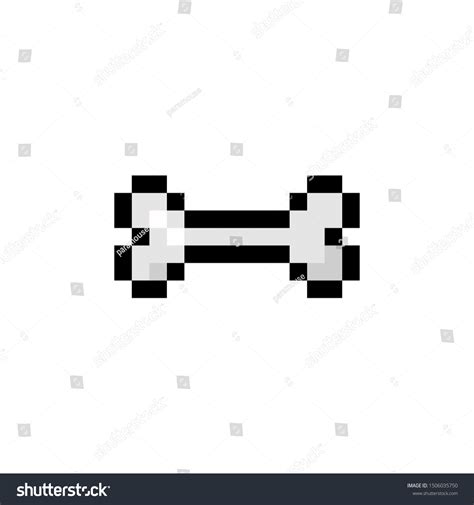 Pixel Art 8bit Style Dog Bone Stock Vector (Royalty Free) 1506035750 ...