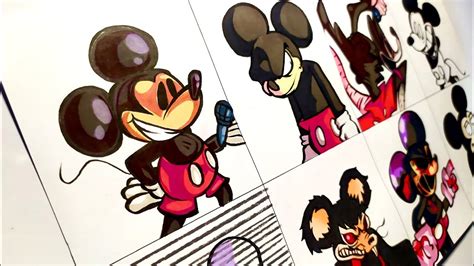 Drawing Friday Night Funkin' VS Mouse 2.5 FULL WEEK | Mickey Mouse ...