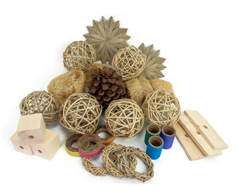 Natural Multi-toy Collection - Chew Toys for Bunny Rabbits,