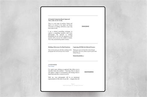 Wedding Photography Client Proposal Template - Salted Pages