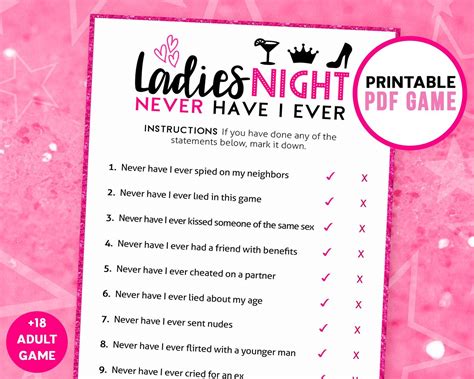 Printable Ladies Night Games - Printable Word Searches