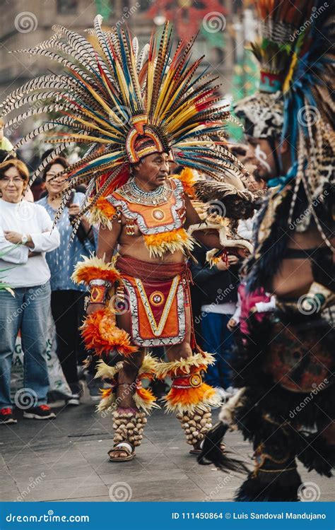 Aztec dances, Mexico City editorial stock image. Image of holiday - 111450864