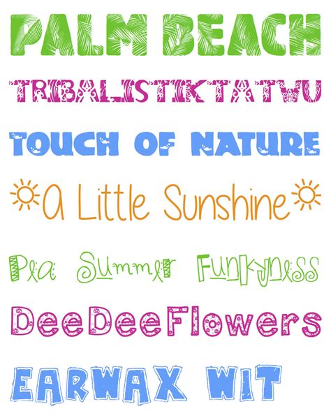 Seven FREE Fun-in-the-Sun Summer Fonts - The Soccer Mom Blog