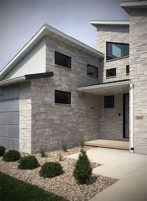 Modern Exterior Stone Wall House Design - BESTHOMISH