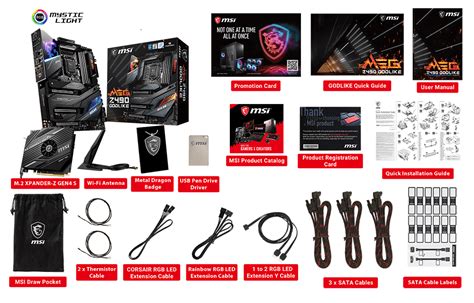 MSI MEG Z490 GODLIKE E-ATX Gaming Motherboard (10th Gen Intel Core, LGA ...