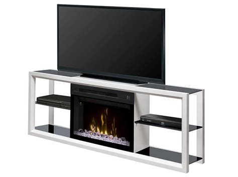 Media Console Fireplace Novara by Dimplex | White - $765 | Electric fireplace tv stand ...