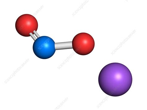 Sodium nitrite chemical structure, illustration - Stock Image - F032 ...