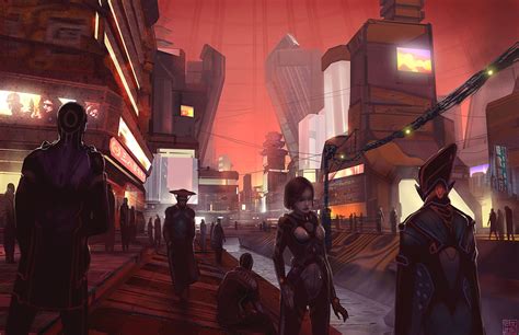 Eclipse Phase Martian Street by Hideyoshi on DeviantArt