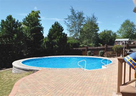 Radiant Semi-Inground Pools | Inground pool landscaping, Radiant pools, Semi inground pools