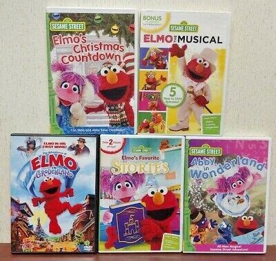 5 Elmo's World Sesame Street Elmo DVD Lot Grouchland, Abby, Stories ...