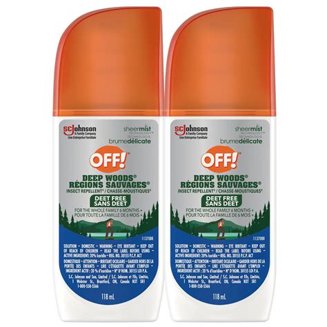 OFF! Deep Woods Mosquito Insect Repellent Pump Spray Deet Free 2 Pack ...