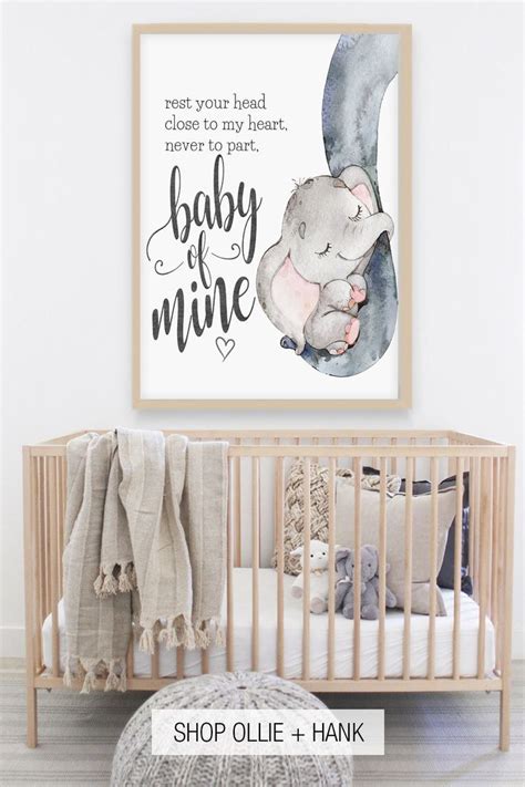 baby elephant nursery decor