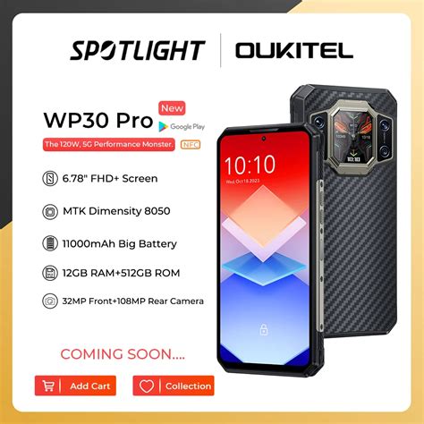 【In Local】Oukitel WP30 Pro 5G Rugged 120W Super Charge 11000 mAh 6.78" FHD+12GB+512GB 120HZ ...