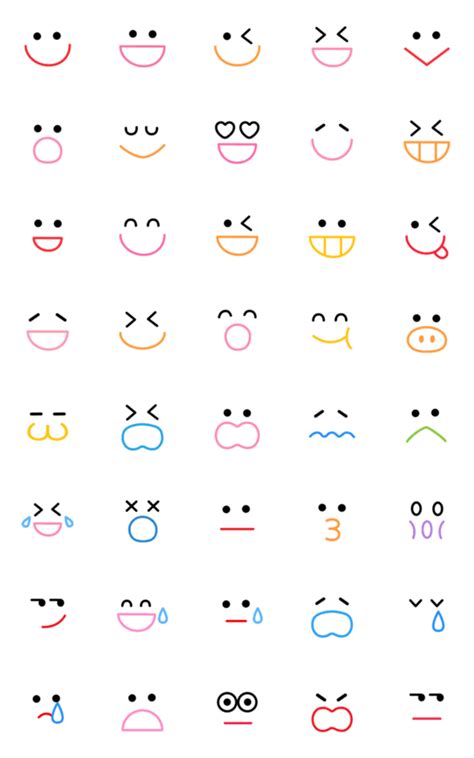 Smiley face3 colorful – line emoji line store – Artofit