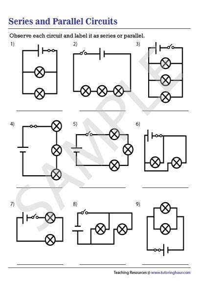 Mastering Series and Parallel Circuits: Worksheets and Practice Exercises