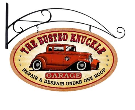 Vintage Busted Knuckle Garage Metal Sign 2