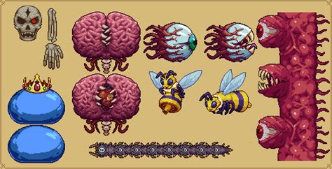 Compilation of all of my pre hardmode boss resprites : r/Terraria