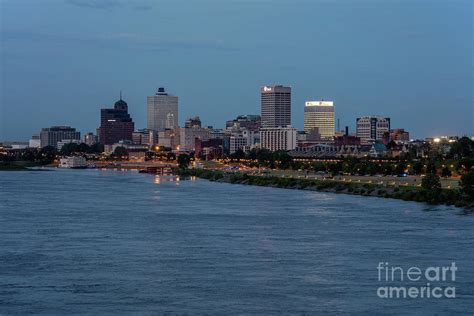 Memphis skyline at sunset Photograph by Bill Cobb