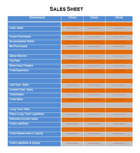 7+ Sales Sheet Samples | Sample Templates