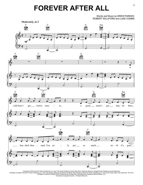 Luke Combs - Forever After All sheet music