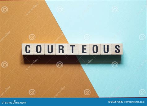 Courteous - Word Concept on Cubes Stock Image - Image of writing ...