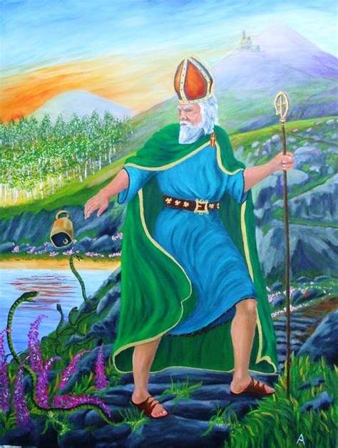 St Patrick Banishing the Snakes From Ireland: Huge Original - Etsy