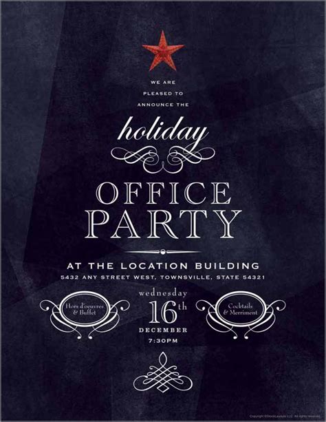 Office Christmas party invitation. Design template by StockLayouts ...