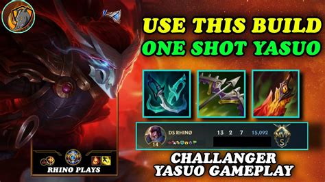 BEST Yasuo Build & Runes | One Shot Yasuo | Wildrift Yasuo Gameplay - YouTube