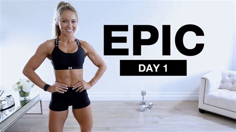 DAY 1 of EPIC - Bodyweight & Dumbbell Lower Body Workout - Caroline Girvan