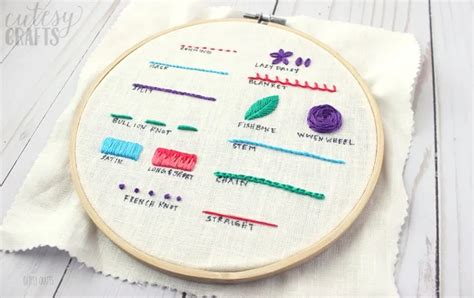 Free Embroidery Sampler Pattern - Cutesy Crafts