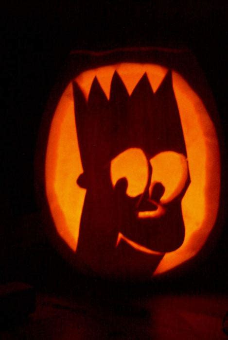 Printable Bart Simpson Pumpkin Stencil